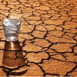 a glass of water in the desert